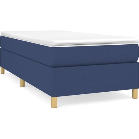 Maison Exclusive - Boxspringbettgestell Blau 90x200 cm Stoff