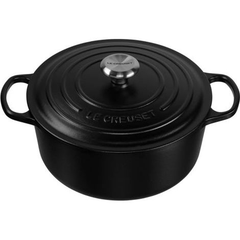 Le Creuset Signature Bräter rund 26 cm schwarz