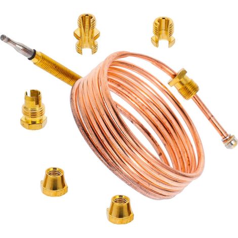Compatible avec les cuisinières et les appareils de chauffage à gaz, kit de remplacement de sonde de capteur thermocouple détection de flamme fiable installation facile. (1/5)