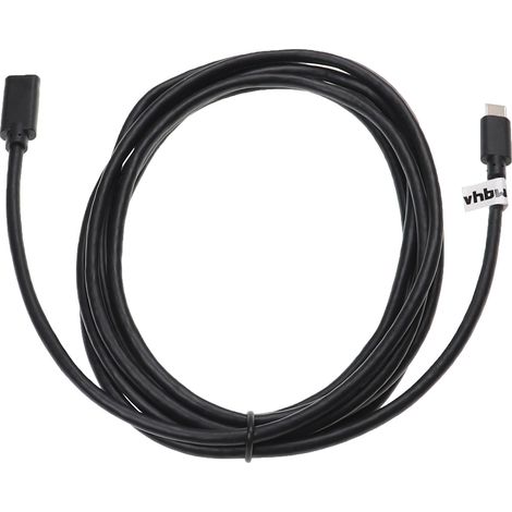vhbw USB-C Verlängerungskabel kompatibel mit Samsung Galaxy Tab Pro, Tab S2 Notebook, Tablet - Kabel Schwarz, 15,2 cm (1/3)