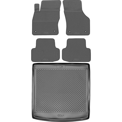 Ensemble de tapis de sol en caoutchouc pour Volkswagen Golf VII Kombi (2012-2019) + tapis de coffre (1/5)