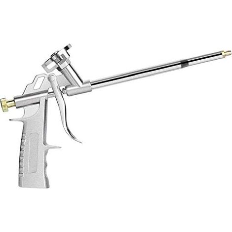 Pistolet à mousse polyuréthane corps métallique, pistolet applicateur pour mousse expansive, outil de calfeutrage et remplissage pour bouteille de mousse (1/5)