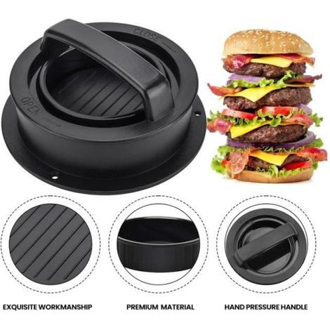 Presse à hamburger - Non spécifié - 3 en 1 - Détachable - Revêtement antiadhésif - Facile à nettoyer (1/4)