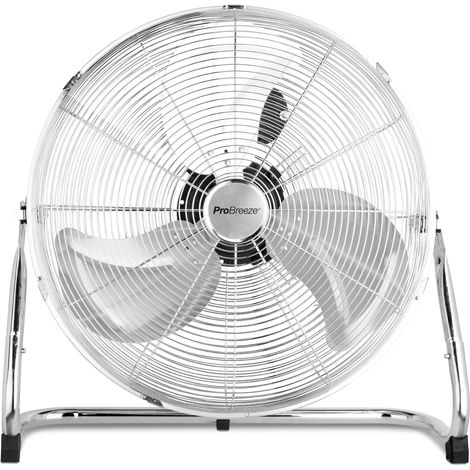 1 Brasseur d'air, 50 cm, Moteur 120W, 3 vitesses, Tête ajustable, Inox, Chantier