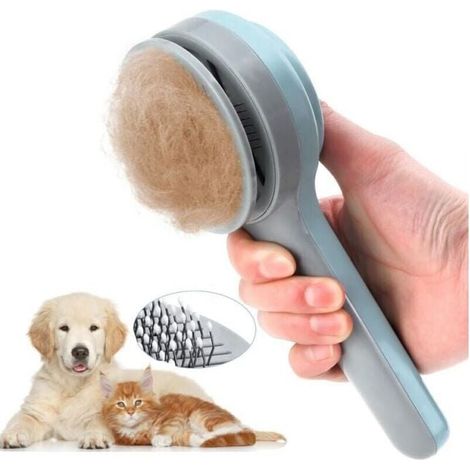Dog brush and comb, cat brush, cat brush, self-cleaning cat brush, removes undercoat, dog brush, YMYNY brush