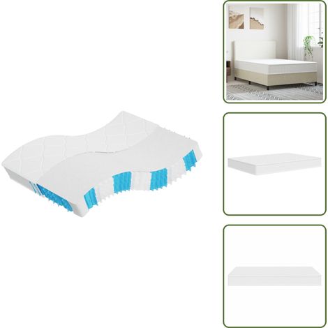Confort du sommeil - vidaXL Matelas à ressorts ensachés dureté moyenne 140x200 cm - Matelas à ressorts ensachés 7 zones (1/5)