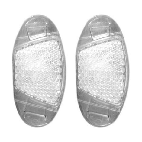 4 Pièces Réflecteurs pour Rayon Vélo, Catadioptre Velo Roue, Réflecteurs de Rayons de Vélo, Réflecteur de Vélo pour La Conduite Nocturne de Roue de Vélo,blance,7cm (1/3)