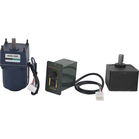 Moteur à engrenages réducteur AC 220V 25W, variateur de vitesse pour automatisation, boîte de réduction avec rapport 30k, équipement industriel, moteur électrique monophasé. (1/5)