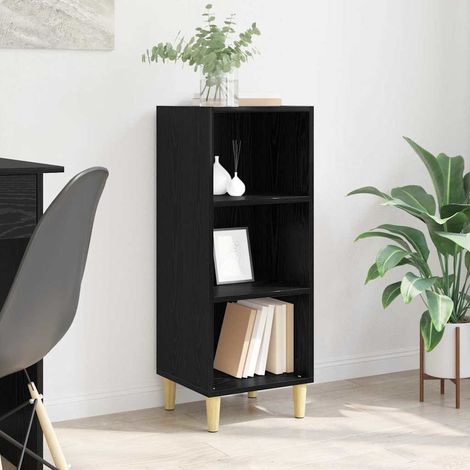 Buffet-Meuble de rangement Chêne noir 32.5 x 34.5 x 90 cm Bois d'ingénierie 886200 (1/5)