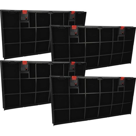 vhbw 4x filtro a carboni attivi sostituisce AEG Typ 150, MCFE34, Model 150, KF150, MCFE20, KLF 60/80 per cappe aspiranti - 43 x 21,2 x 2,7 cm
