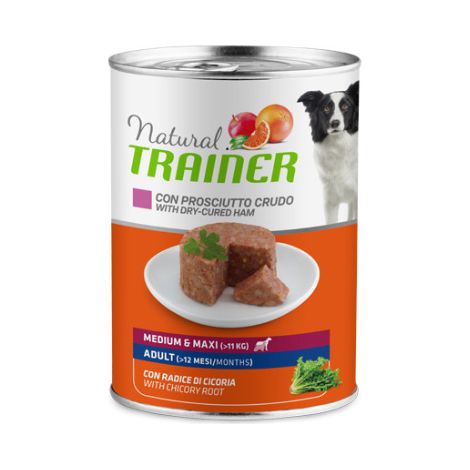 Natural trainer, cibo umido per cani, vari gusti, 400 gr (1/2)