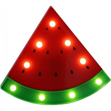 BEBUSINGOTO Nachttischlampe, Nachtlicht, LED-Nachtlampe für Kinderzimmer, kleines Wassermelonen-Nachtlicht, batteriebetriebenes Geschenk