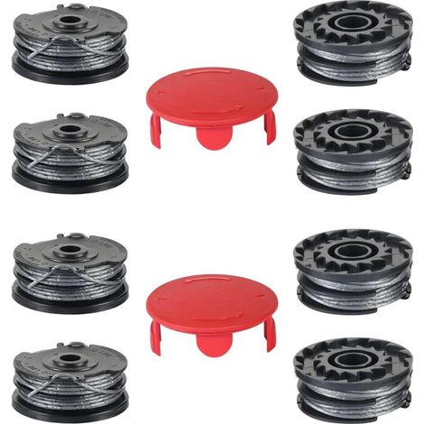 Bobine Fil Coupe Bordure pour Bosch AdvancedGrassCut36, Art 24 27 30 Rotofil, 8 Bobines et 2 Couvercles, Fil Débroussailleuse