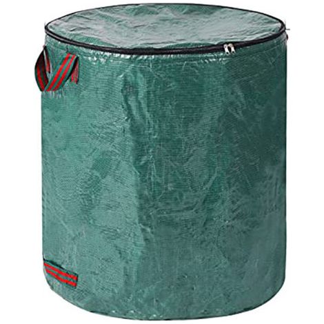 Sac à déchets de jardin 120L – Tissu résistant aux déchirures – Imperméable et stable – Poignées pour vidage facile – Couvercle pour protection (1/3)