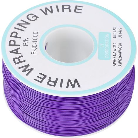 Fil de cuivre étamé pour circuit imprimé, fil volant unipolaire violet, câble de connexion électronique (1/5)