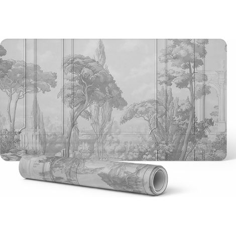Alfombrilla de escritorio decorativa elegante con paisaje de 谩rboles, 90x45 cm.
