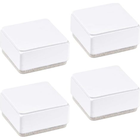 Stück 3 cm Möbelerhöhungen aus Karbonstahl, Bettbeinerhöhung, 6 cm Durchmesser, rutschfeste Betterhöhung, Sofabetterhöhung für Schlafsofa und Schrank, weißes Quadrat