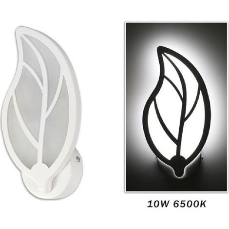Applique Murale Feuille 7 Watt Lampe Abat Jour Lumière Froide Chaude Naturelle E32
