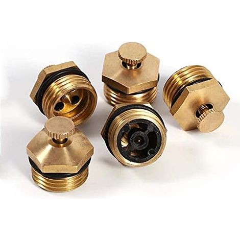 5Pcs Buse de Pulvérisation, Réglable Atomiseur Buse en Laiton Micro Jet Outil de pulvérisation agricole pour Système d'irrigation Jardin 1/2" (1/5)
