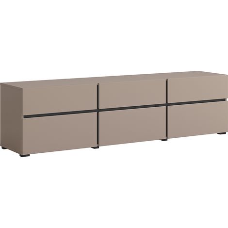 Meuble TV 3 portes 180 cm Lilia Taupe