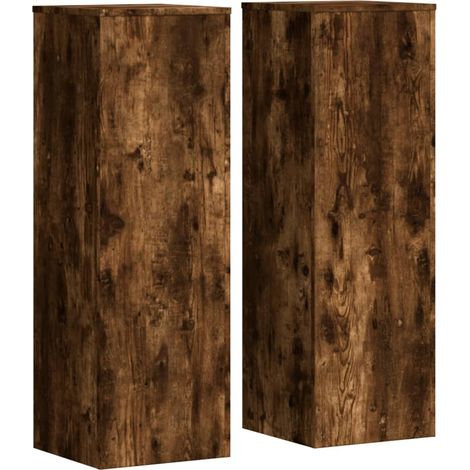 Portavasi per piante set di 2 portafiori in legno ingegnerizzato marrone 020045308