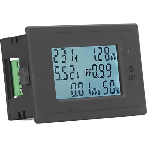 Gleichstrom-Spannungs- und Strommessgerät 6-200V mit digitalem LCD-Bildschirm, Voltmeter, Amperemeter, elektrischer Leistungsüberwachung, Digitalanzeige, genaue Messung. (1/5)