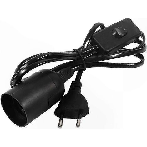 Einzigartige Pendelleuchte mit Schalter, schwarzer Steckdose für den Haushalt, EU-kompatibler Stecker, moderne schwarze Deckenleuchte. (1/3)
