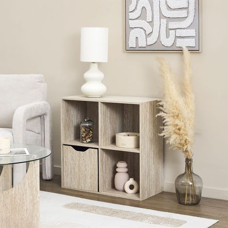 Etagere - Home Deco Factory - Pietra - Modulable - Compact - Blanc Et Beige