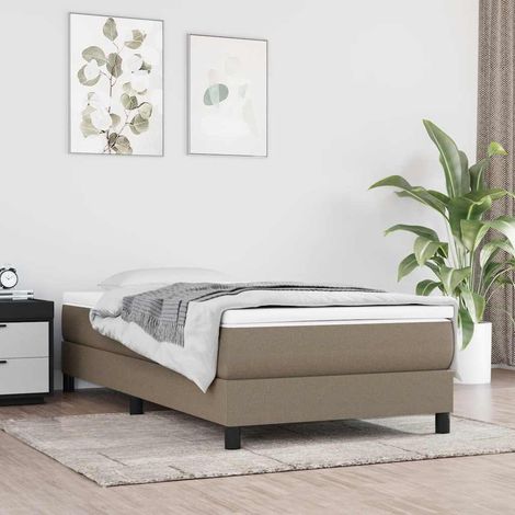 Taschenfederkernmatratze für Kinder Mittel Taupe 80x160 cm Stoff