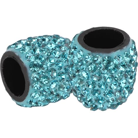 8 Embouts de valve pneu voiture en strass scintillants, fait main, bleus, universels, attrayants, pour modification et customisation. (1/5)