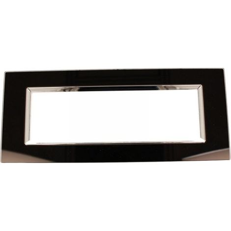 Placca Quadrata In Vetro Temperato MBL 7M Nero Compatibile Bticino Living BLN84702