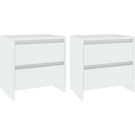 Maison Exclusive - Comodino Bianco 45x34,5x44,5 cm in Legno Ingegnerizzato
