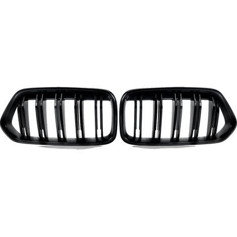 Grille Avant, Design à Double Lamelle, Compatibilité Améliorée, Noir Brillant (1/2)