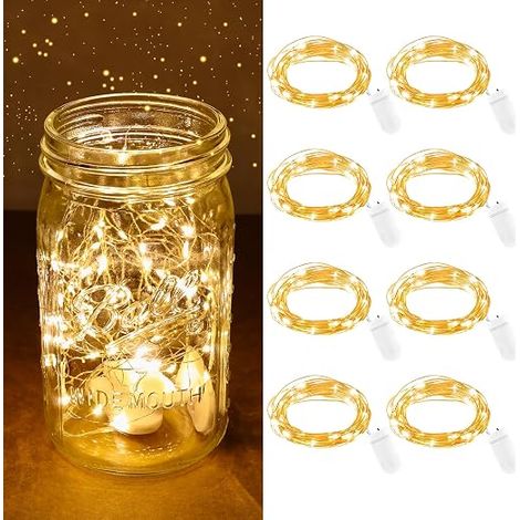 Mini Waterproof Battery LED Fairy Lights, Copper Wire LED Fairy Lights Girl Light for Bottle, Wedding, Party, Christmas (1/5)
