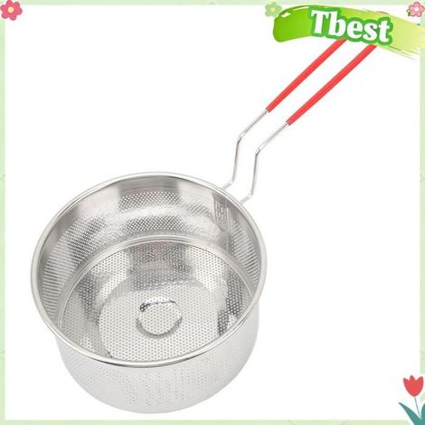 Tbest Filtre pour aliments frits (Grand 198 CM)Panier à Friteuse Rond 304 Paniers à Frites En articles infuseur Grand Moyen 18CM (1/5)