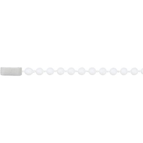 Catena a perline + chiusura bianca d.mm 4,5 mt 2 cf=pz 3 (5 confezioni)