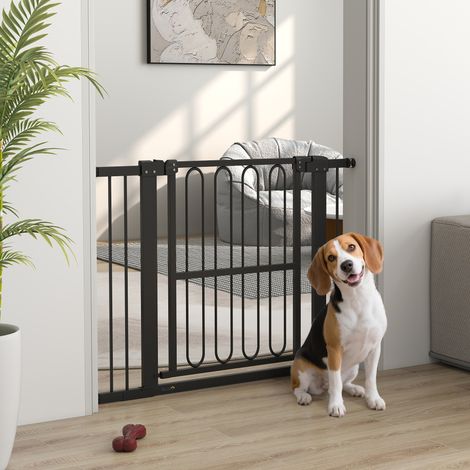 Türschutzgitter Hund, 76-104 cm Absperrgitter ohne Bohren, Treppengitter