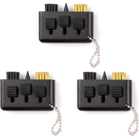 3pcs brosse de nettoyage de golf noir, outil pratique, accessoires de golf multifonctionnels (1/4)