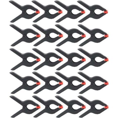 Lot de 30 pinces à ressort robustes pour toiles de fond en mousseline (6,5 cm) pour studio photo, toiles, travaux manuels ou usage domestique (max. 2,5 cm)