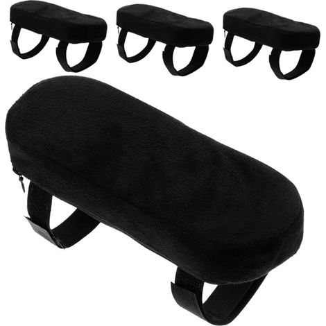 4 Pièces Coussinets Accoudoirs de Bureau Pads Épaissis et Ajustables Coussins Améliorant la Hauteur Housses Lavables Antidérapantes pour Chaise de Bureau et Gaming (1/4)