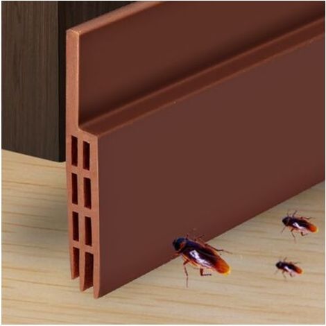 Calfeutrer Bas de Porte, Bande d'Etanchéité en Silicone Souple, Adhésif Imperméable à l'eau Isolement du Bruit du Passage d'air Anti Souris Cafard pour Les Fissures et Les espaces (1/5)