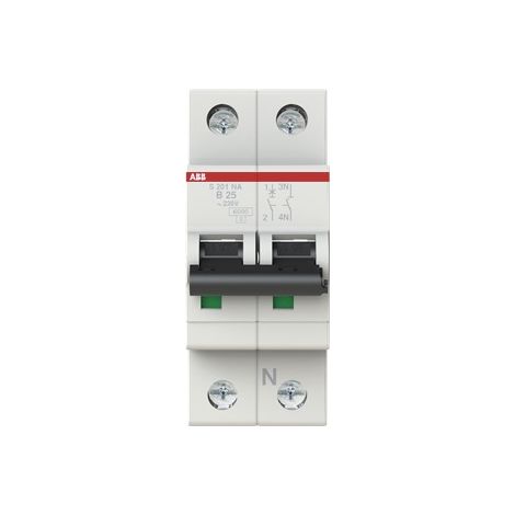 Disjoncteur S201 1P+N à droite 25A CBE B 6kAIcn/10kAIcu 2CDS251103R0255 ABB A953163