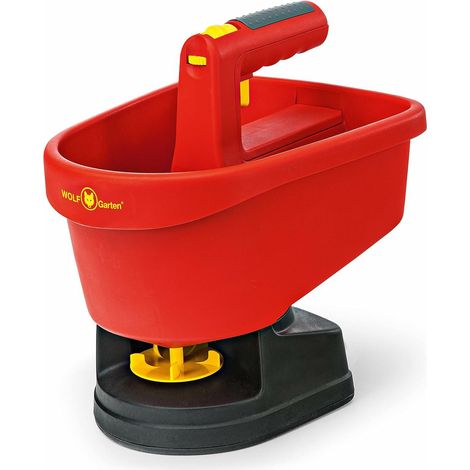 Wolf-Garten – Épandeur à batterie léger 750m² – Largeur de dispersion réglable 0,5 à 2,5m – Parfait pour engrais et sel – Fonctionnement extérieur fiable
