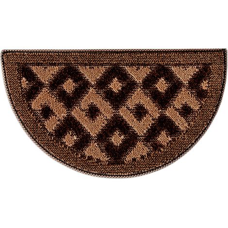 Paillasson Entrée Absorbant Doux et Antidérapant Demilune - Marron