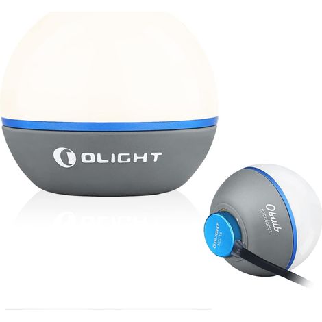 Mini lámpara LED recargable Obulb, multifuncional, con 4 modos de iluminación, bola luminosa ligera, 55 lúmenes, duración máxima de la batería: 56 h, luz nocturna pequeña y práctica, fácil de usar (gr (1/5)