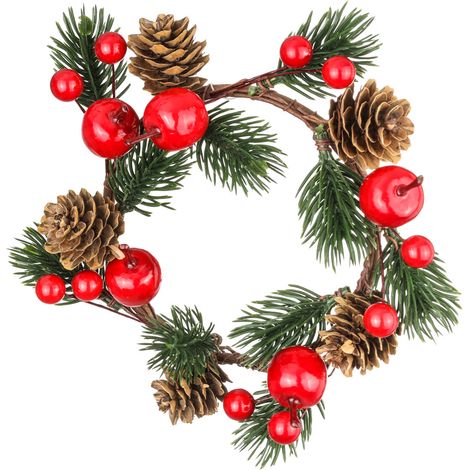 ARPIMEX Decorazioni Candele con Meline e Pigne D 14 Cm