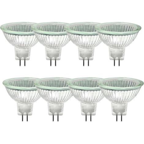 LaBlanc – 8er-Pack MR16-Halogenlampen, 12 V, 20 W, GU5.3-Fassung, dimmbar, MR16-Halogenstrahler, 2700 K warmweiß, 280 lm Halogen-Reflektor-Deckenleuchten