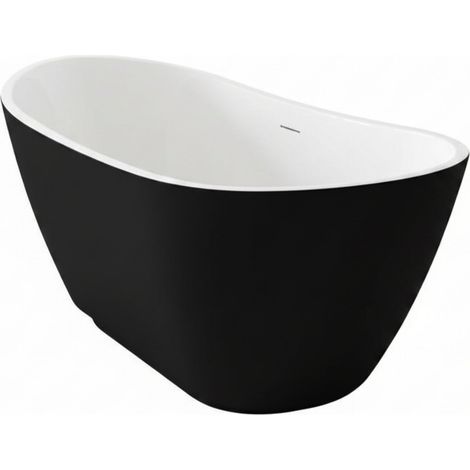 Baignoire îlot Balneo PARMA No Rim 170x72 noir acrylique (1/5)