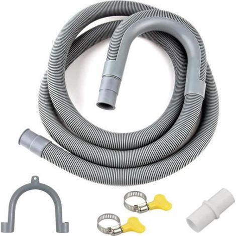 Tuyau Vidange Machine a Laver - Universel - 1.5M - Blanc - Plastique - Synthétique - 20 mm (1/4)