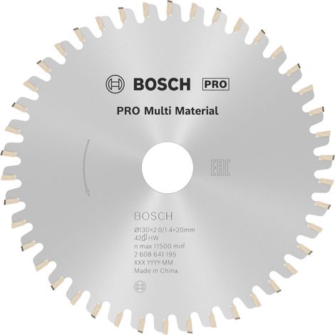 Bosch PRO Multi Material Circular Saw Blade 130 x 2 x 20 mm 2608641195